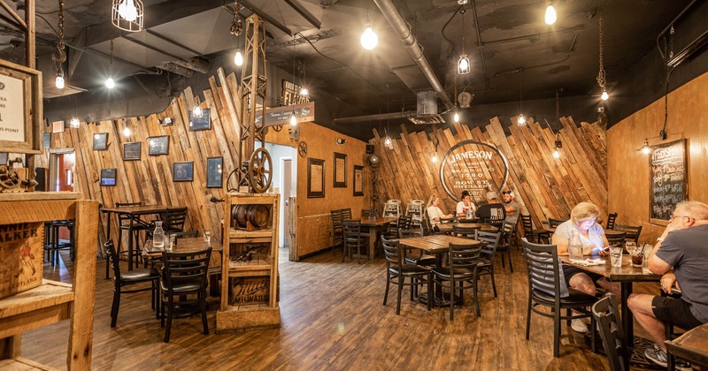 Interior, wide view, dining area