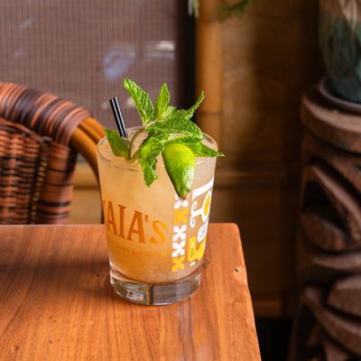 Mai Tai cocktail with mint.