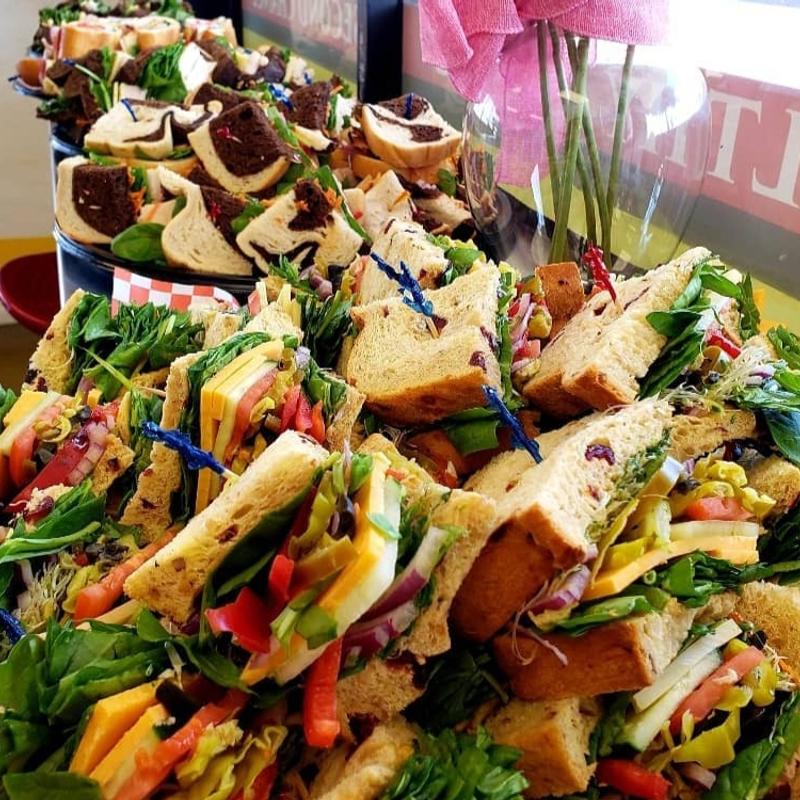 Catering Combination Sandwich Platter - Veggie Platter, Turkey Plater, Italian Platter. photo