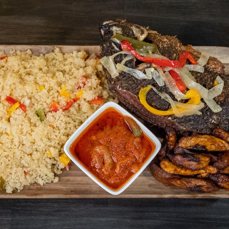 menu item 11 of 27, Attieke and Fish