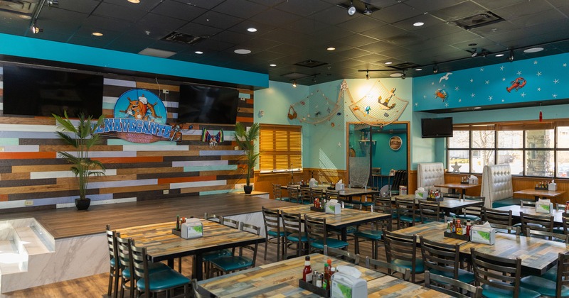 Cozy and nicely done interior dining area