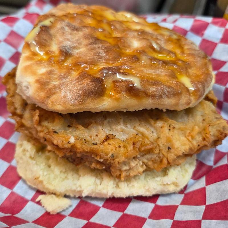 menu item 25 of 31, Fried Pork Chop Biscuit