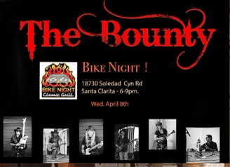 Music band The Bounty playing tonight Wednesday at Route 66 Bike night