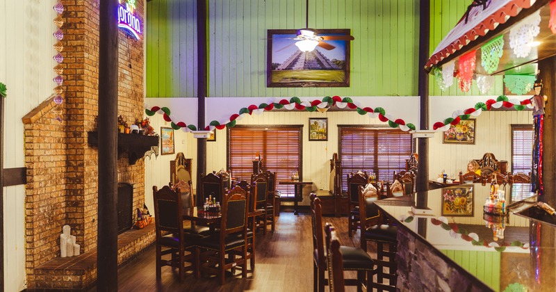 Interior space, cozy dining area