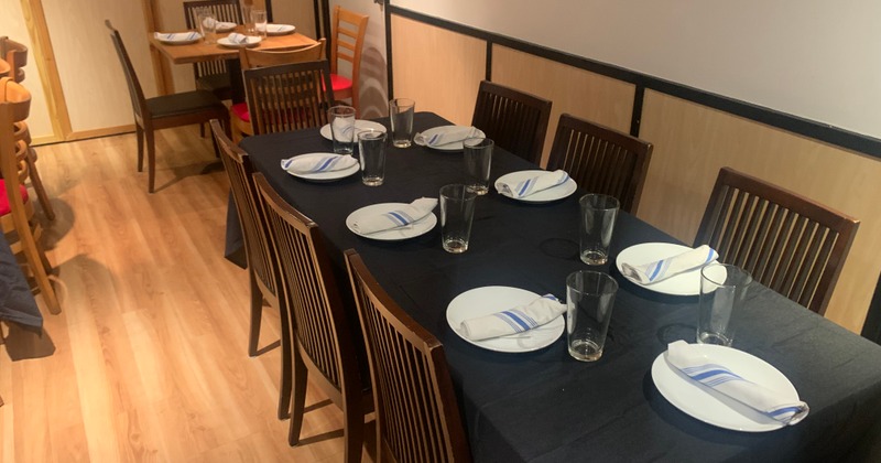 Interior, a table setting in dining room