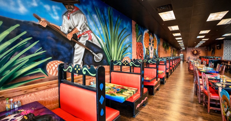 Interior, booths all lined up