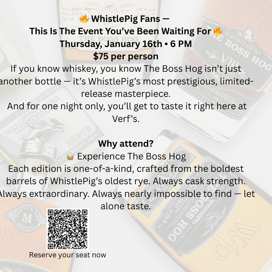 WhistlePig Whiskey Tasting & Charcuterie Experience event photo