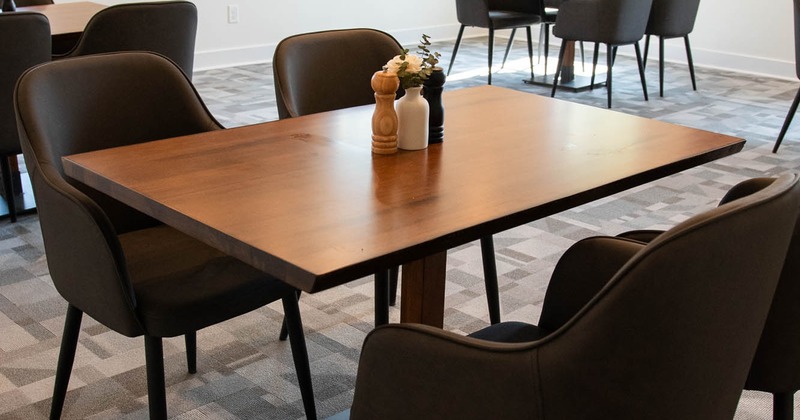 Interior, chairs and tables