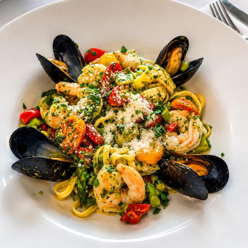 Seafood Pesto Linguini photo