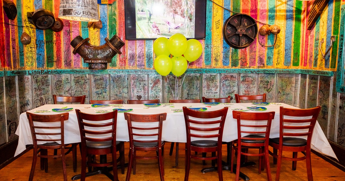 This is our Birthday Party setup. It includes balloons, table cloths, plates, and napkins.