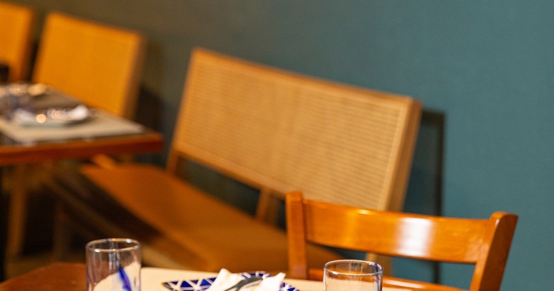 Diner set up table, close up