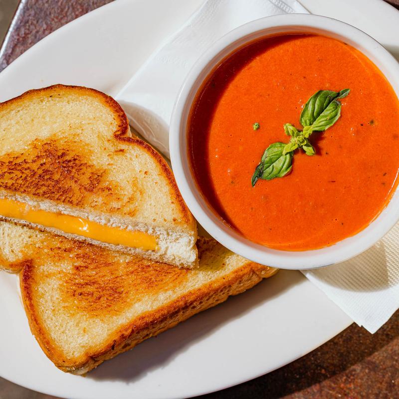 Grilled Cheese & Creamy Tomato Basil Soup photo