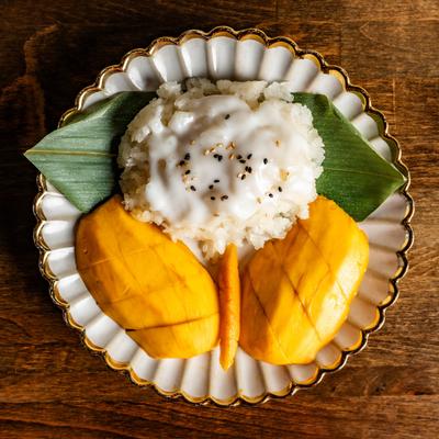 Mango sticky rice.