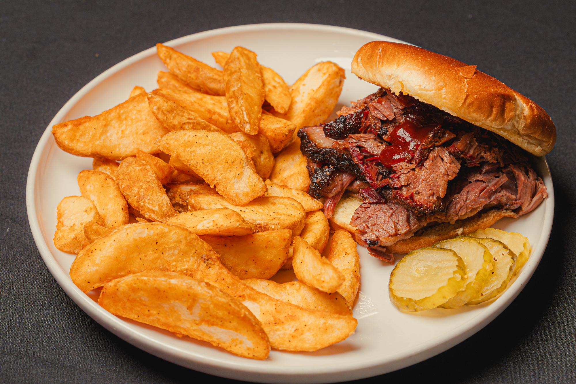 Brisket burnt ends sandwich