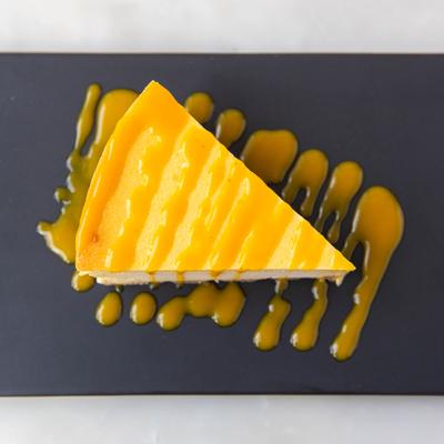 Mango cheesecake.