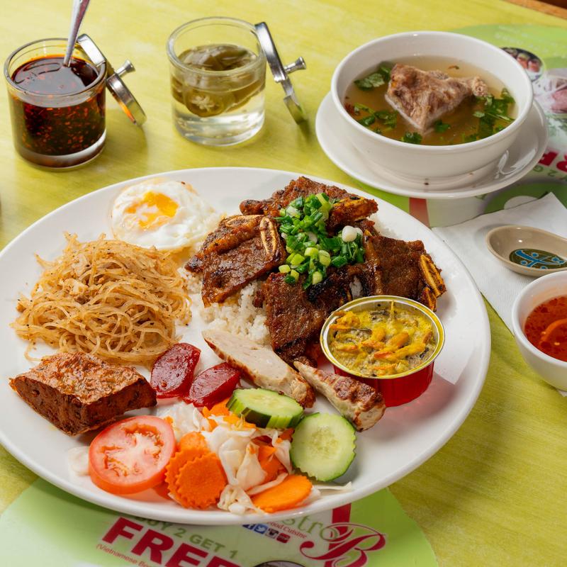 menu item 7 of 19, 68. Egg Loaf Shredded Pork, Fried Shrimp Tofu, Sausage, Beef Ribs, Sunny Egg