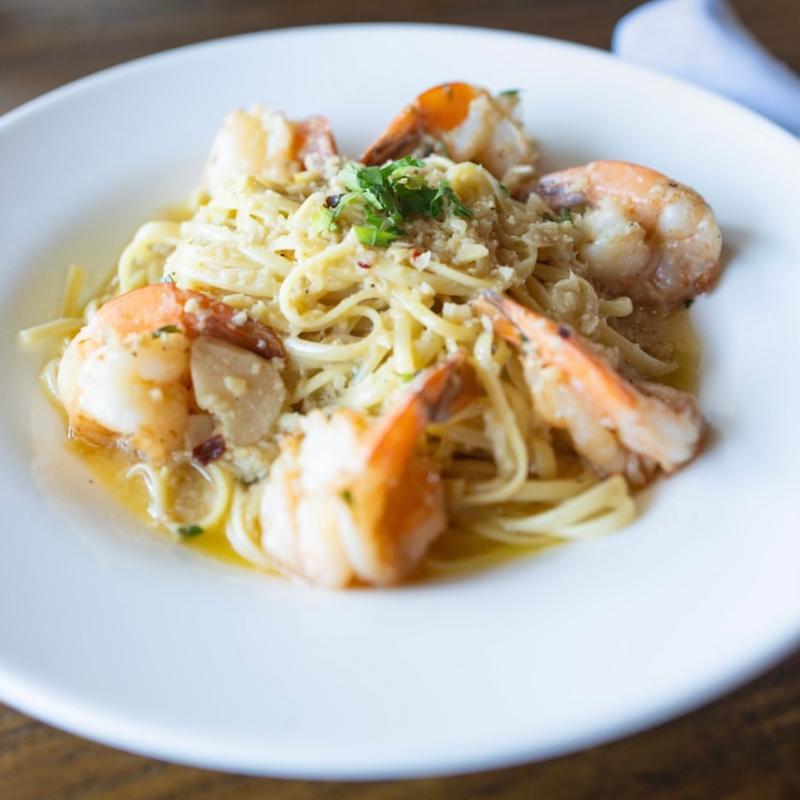 Jumbo Shrimp Over Linguine photo
