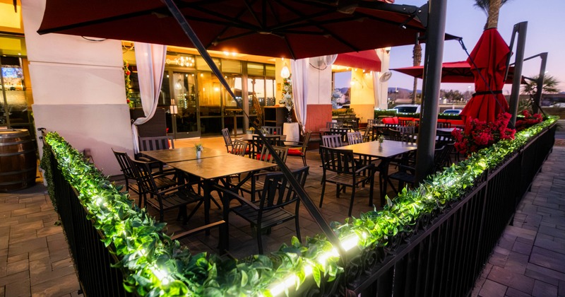 Outdoor patio, seating area