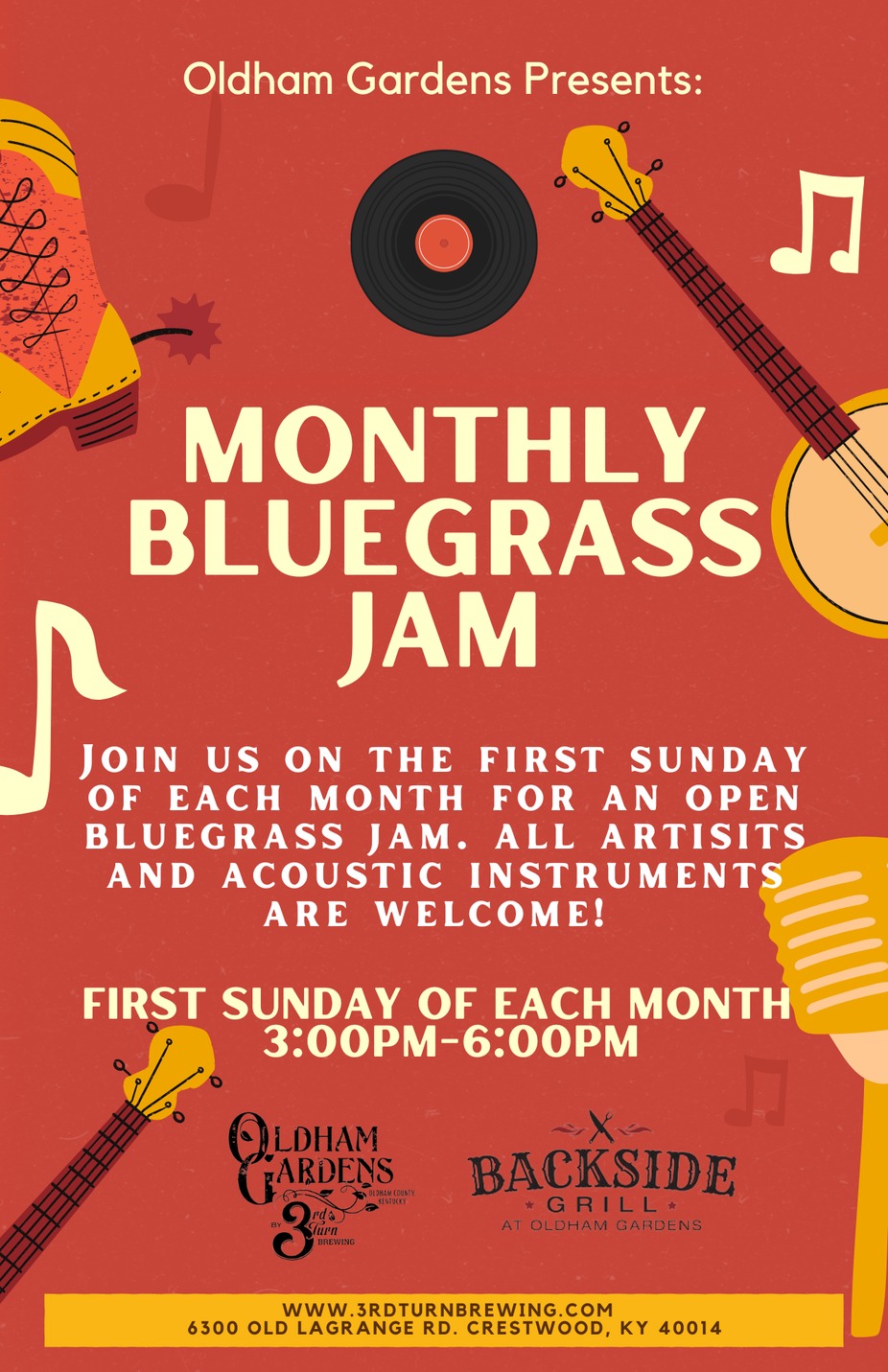 Monthly Bluegrass Jam Session event photo