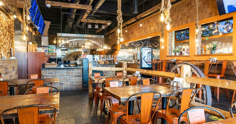 Modern rustic restaurant interior