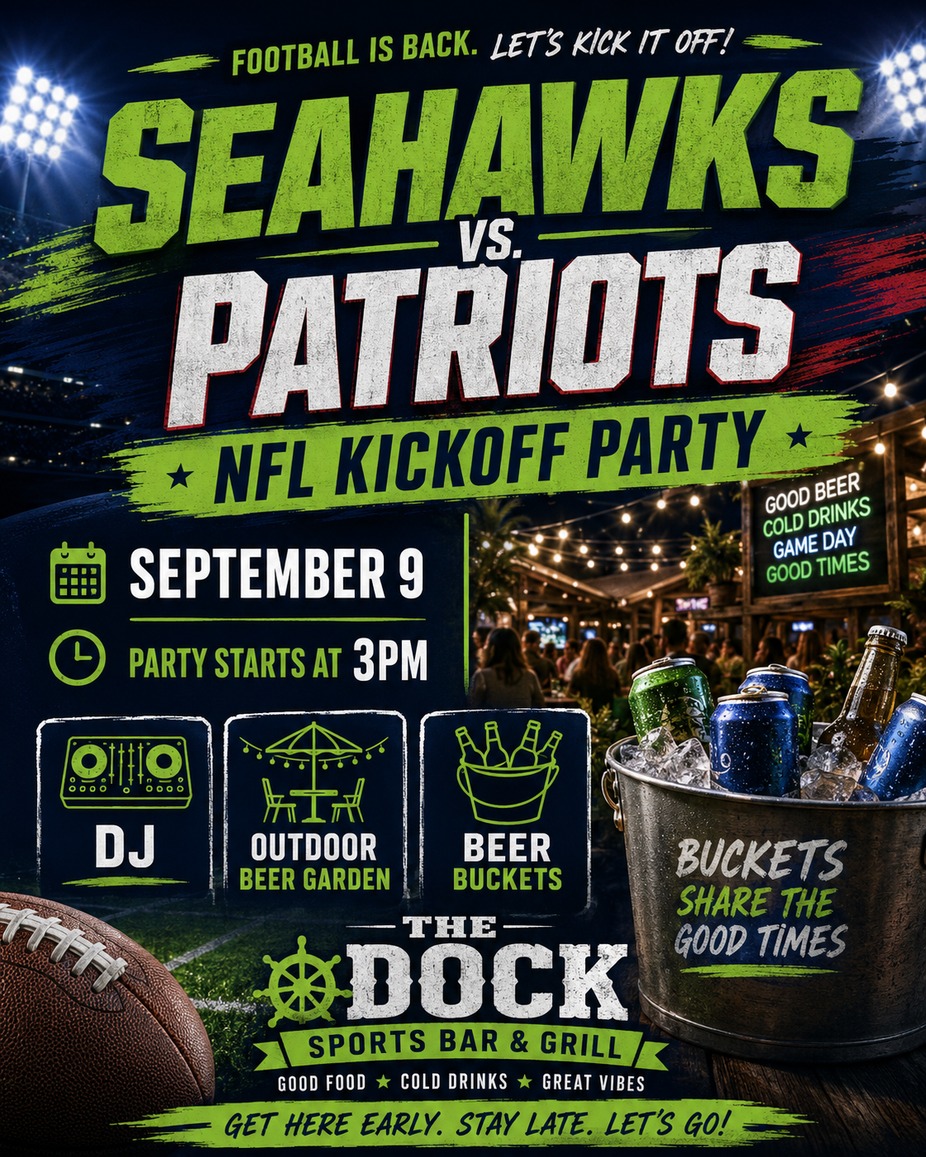 🏈 SEAHAWKS vs. PATRIOTS NFL KICKOFF PARTY! 🏈 event photo