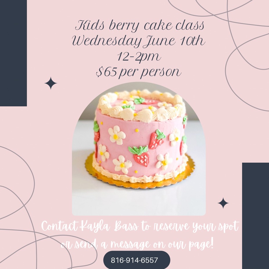 KIDS strawberry cake class event photo