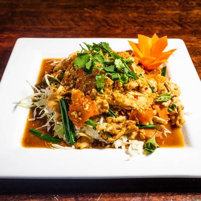 Meat with garlic pepper sauce