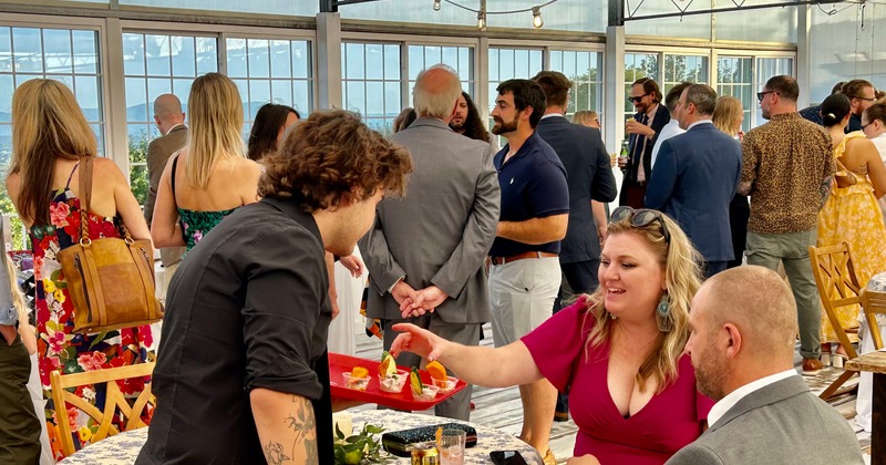 Interior, people dining