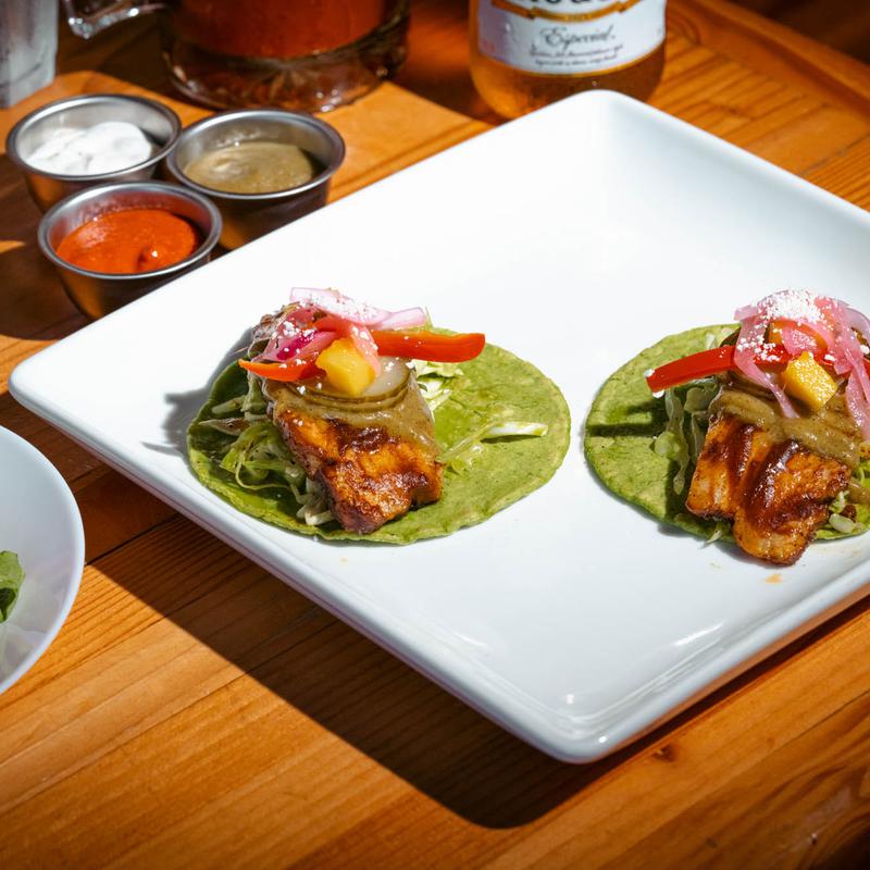 menu item 3 of 10, 3 Pancita a la CocaCola (Pork Belly) Tacos