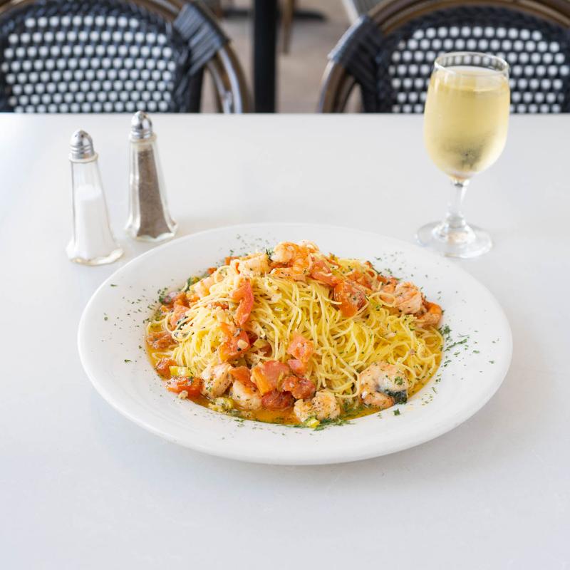 Angel Hair with Shrimp and Herb Wine Sauce photo