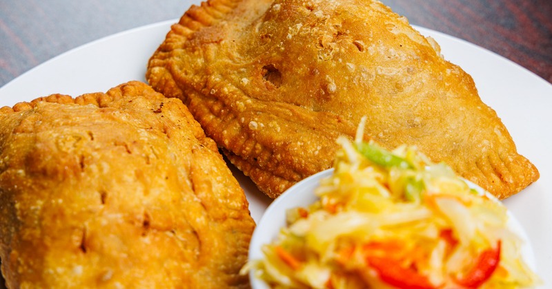 Crispy Chicken Patties and salad
