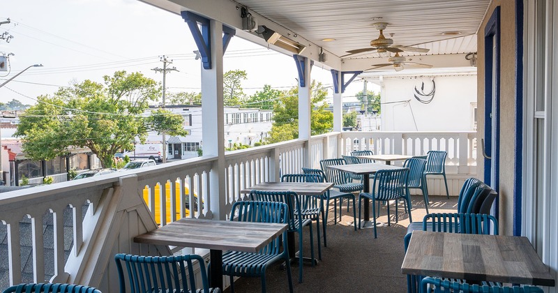 Patio with tables and chairs