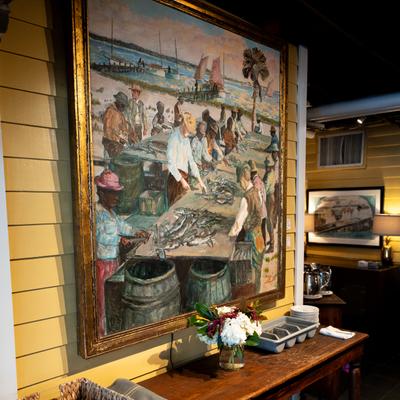 A painting on the wall.