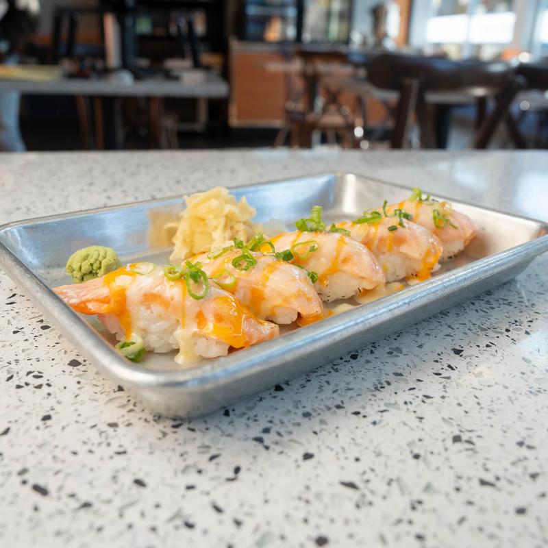 menu item 4 of 9, Seared Salmon Nigiri Combo (5)