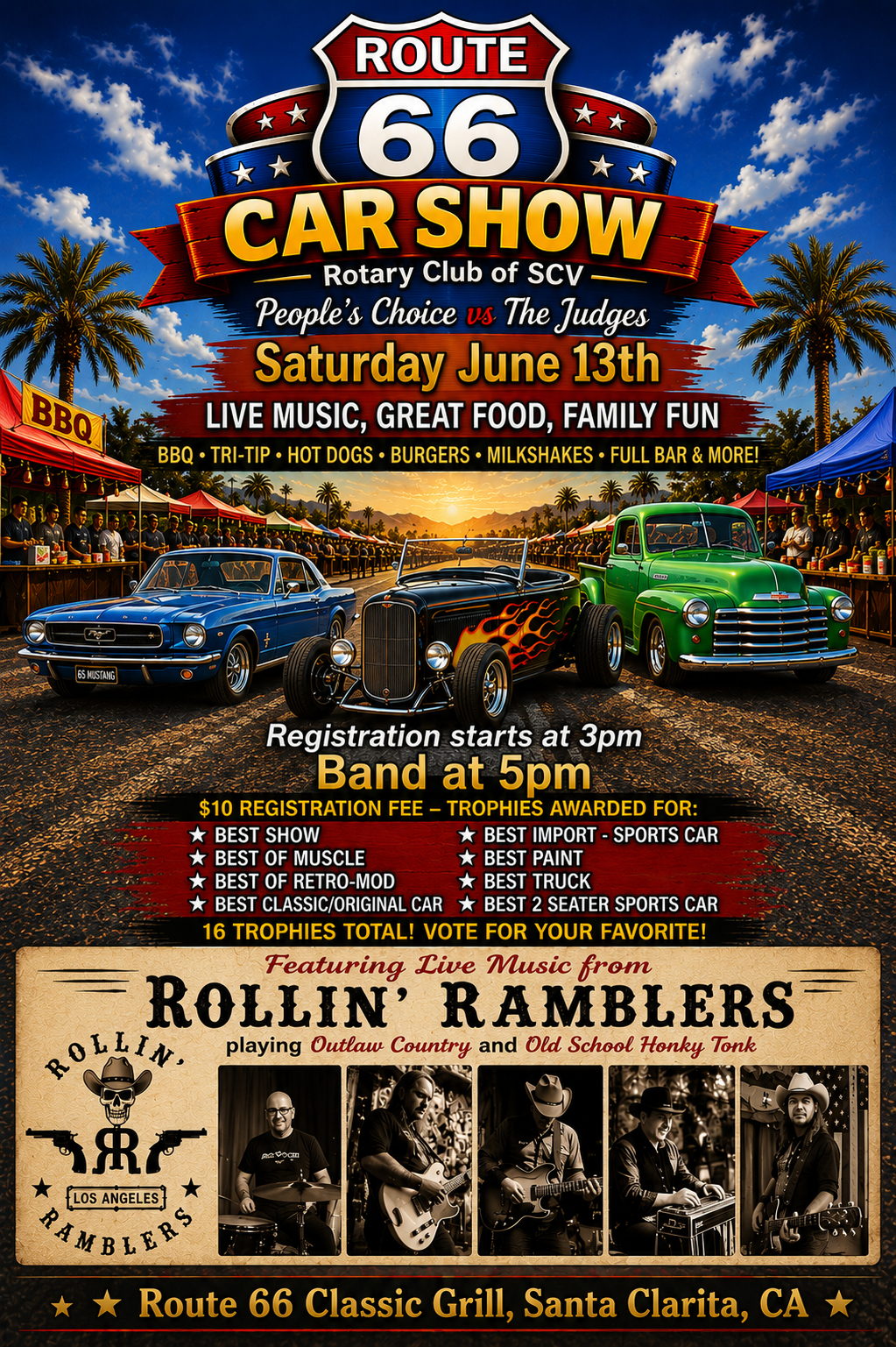 Route 66 Car Show Saturday June 13th