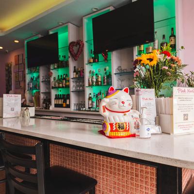 Interior, bar area, Lucky Cat decoration