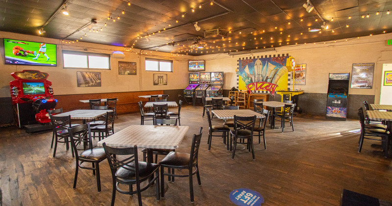 Interior, dining area and the  gaming area