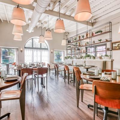 Restaurant dining area.
