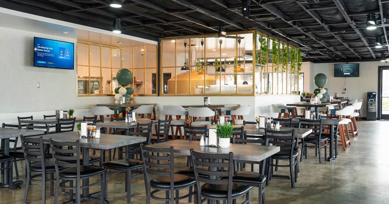 Interior tables ready for guests