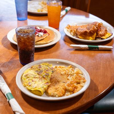 Various served foods.
