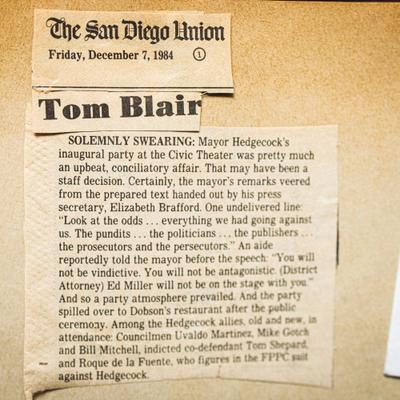 An old newspaper article mentioning a party at Dobson’s restaurant