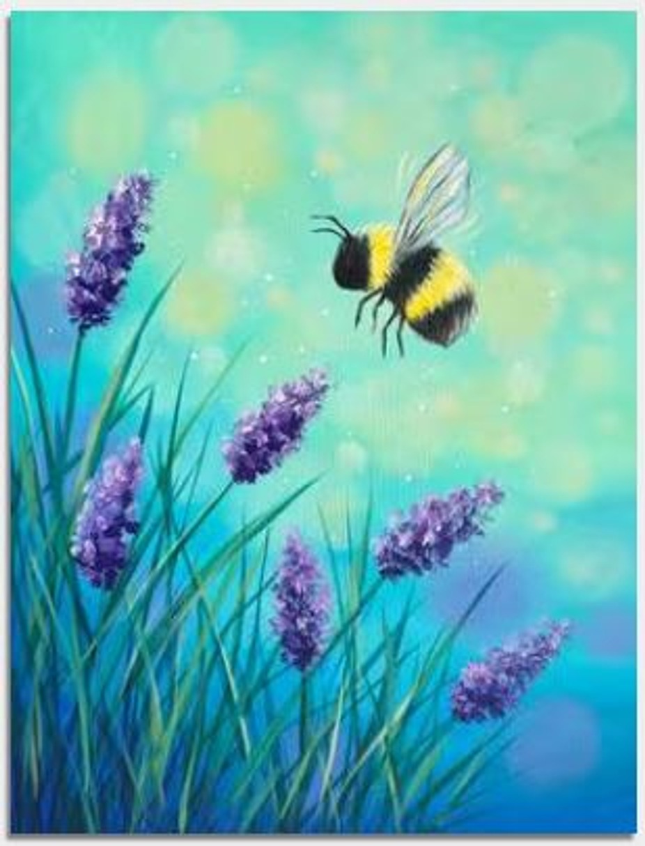 Paint Nite: Bumblebee Bokeh event photo
