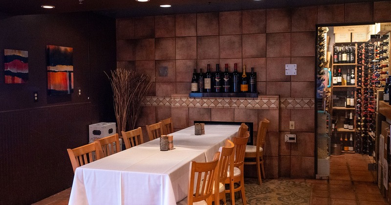 Private parties room, dining table for ten guests