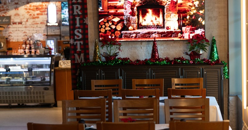 Decorated dining space