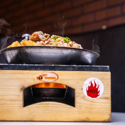 Szechuan Hot Pot, side view.