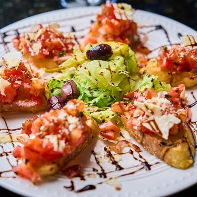 Bruschetta a La Pomodoro.