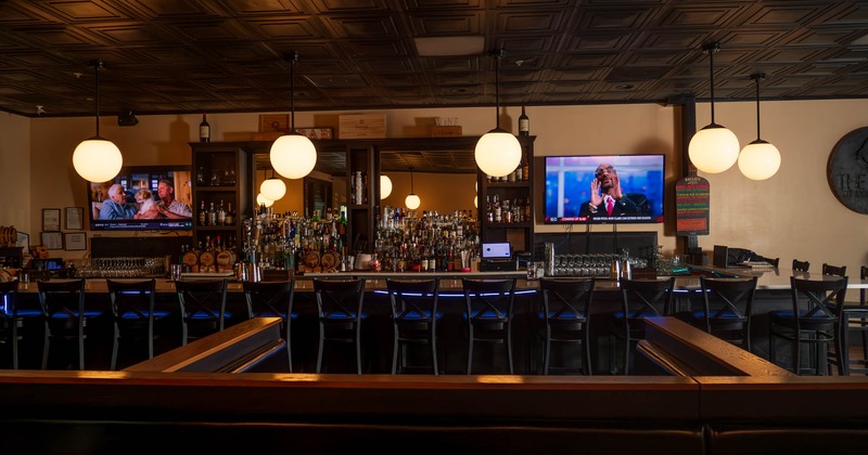Interior, dining area, look at the bar