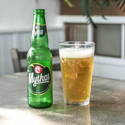 Mythos beer.