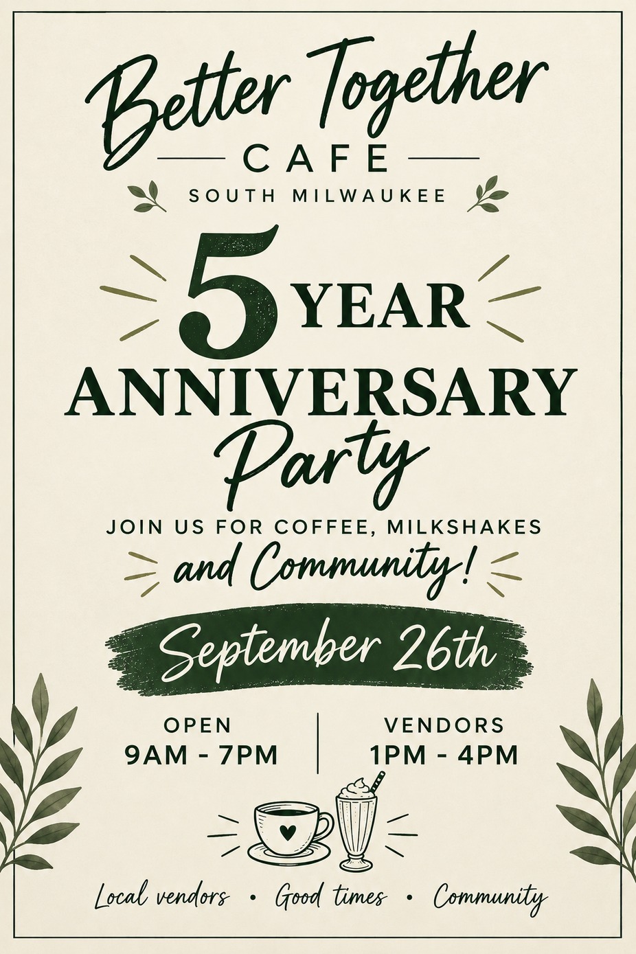 South Milwaukee Cafe 5 year anniversary! event photo