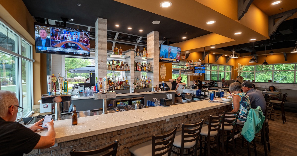 Interior space, bar counter seating